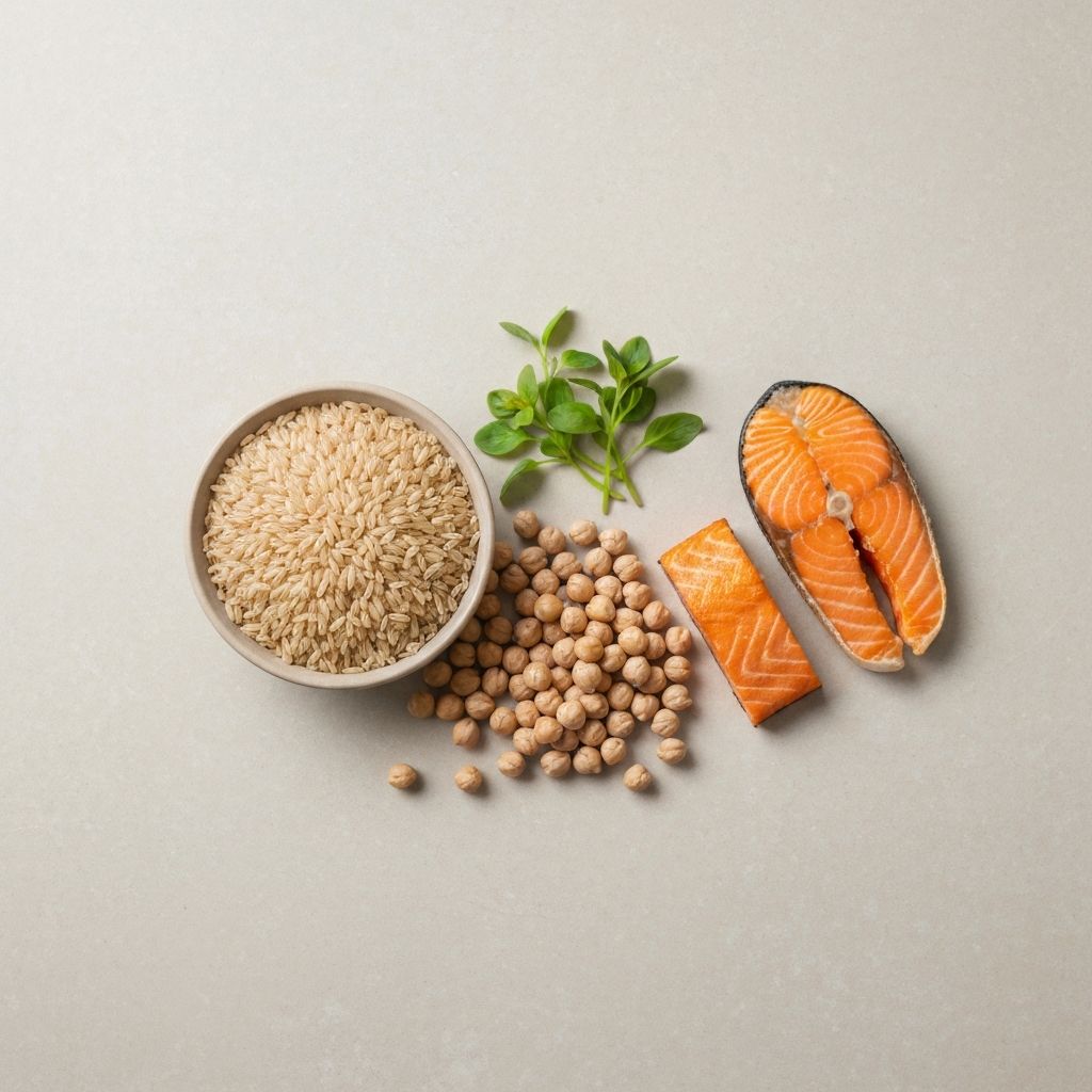 Whole grains and protein sources